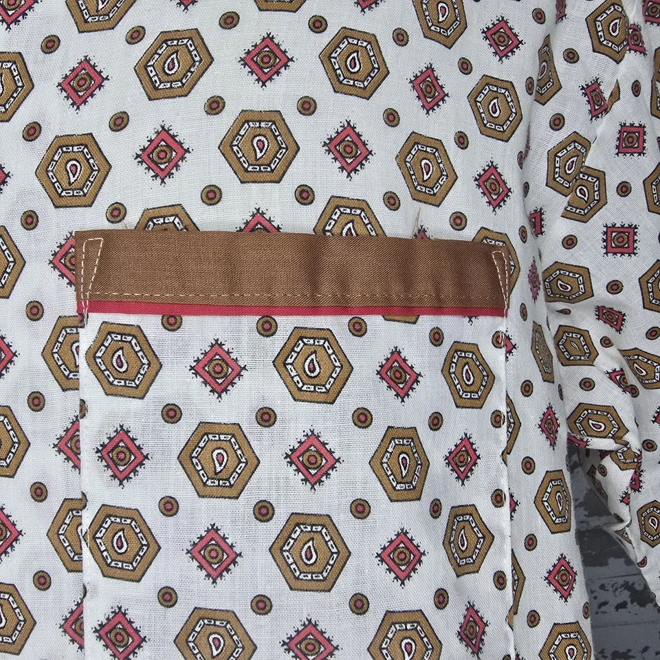 Juego de Pijama J C Penney Towncraft Para Hombre Grande De Colección Años 70 Geométrico Retro Estampado Paisley Foto 3 de 4