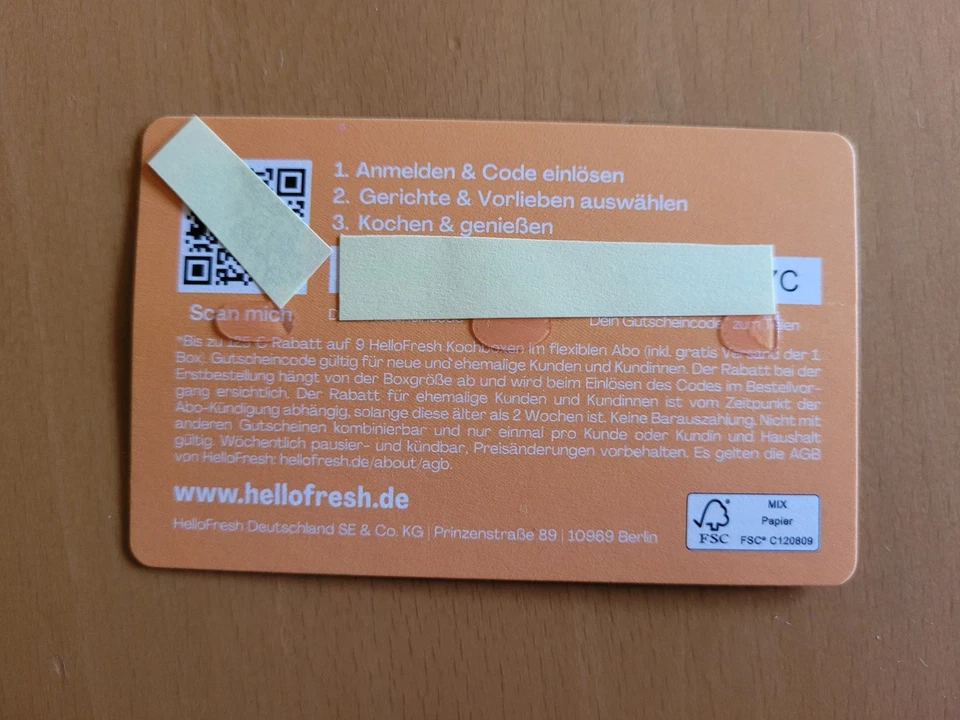 HELLO FRESH @ bis zu 125.- Gutschein @ Geschenkkarte, Kochboxen - Bild 2 von 3