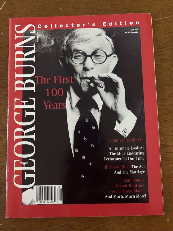 1996 George Burns Magazine The First 100 Years Collectors Edition