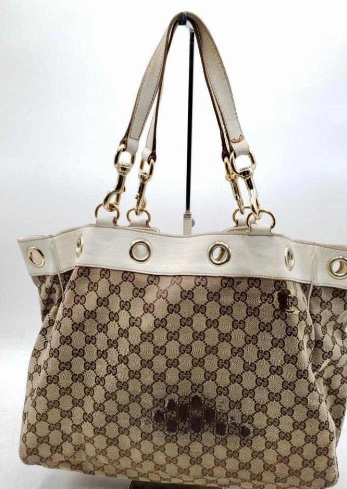 Authentic GUCCI GG monogram Pattern Tote Bag Canv… - image 7