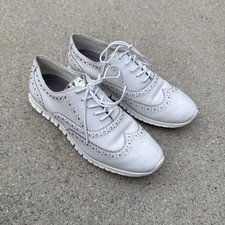 Cole Haan Women's Zerogrand White Leather Wing Oxford Size 8.5 Lightweight
