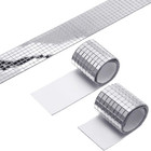 Self-Adhesive Mini Square Glass, Decorative Craft Diy Accessory Mirrors Mosaic T