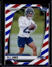 2024 Panini Prizm #322 D.J. James Red White and Blue