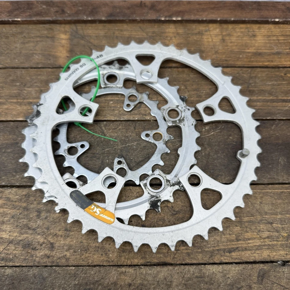 Juego de platos Shimano SG 46/36/24T 110/74 BCD 90s MTB Touring Deore manivela Foto 3 de 4