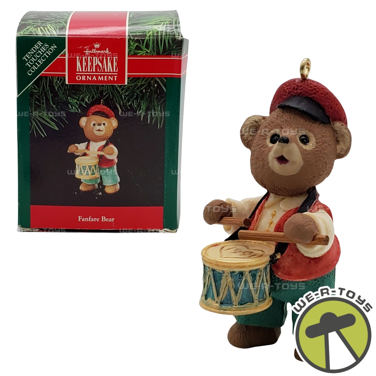 Hallmark Keepsake 1991 Tender Touches Fanfare Bear Christmas Ornament NEW
