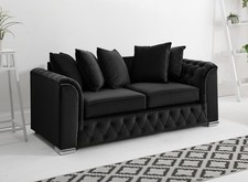 Plush Velvet Sofa Set 3 2 Seater Corner Sofa Suite Set Scatterback Laguna