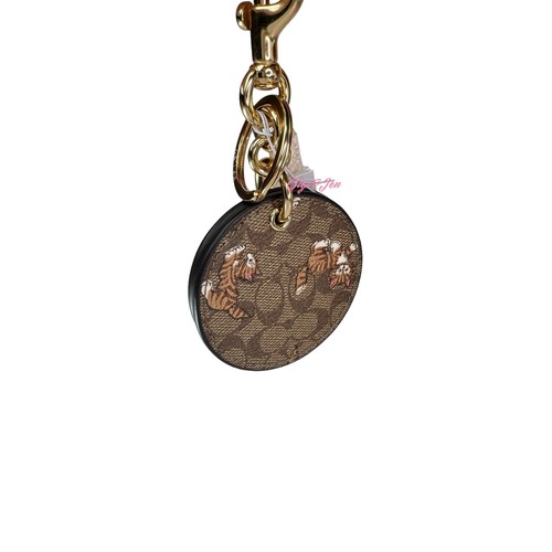 Coach Creatures Kitten Bag mirror Charm key chain brown New - Picture 3 of 7