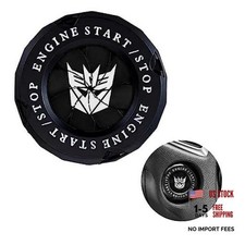 Rotary Push Start Button Cover, Universal Car Engine Start Button Rotary-Dece
