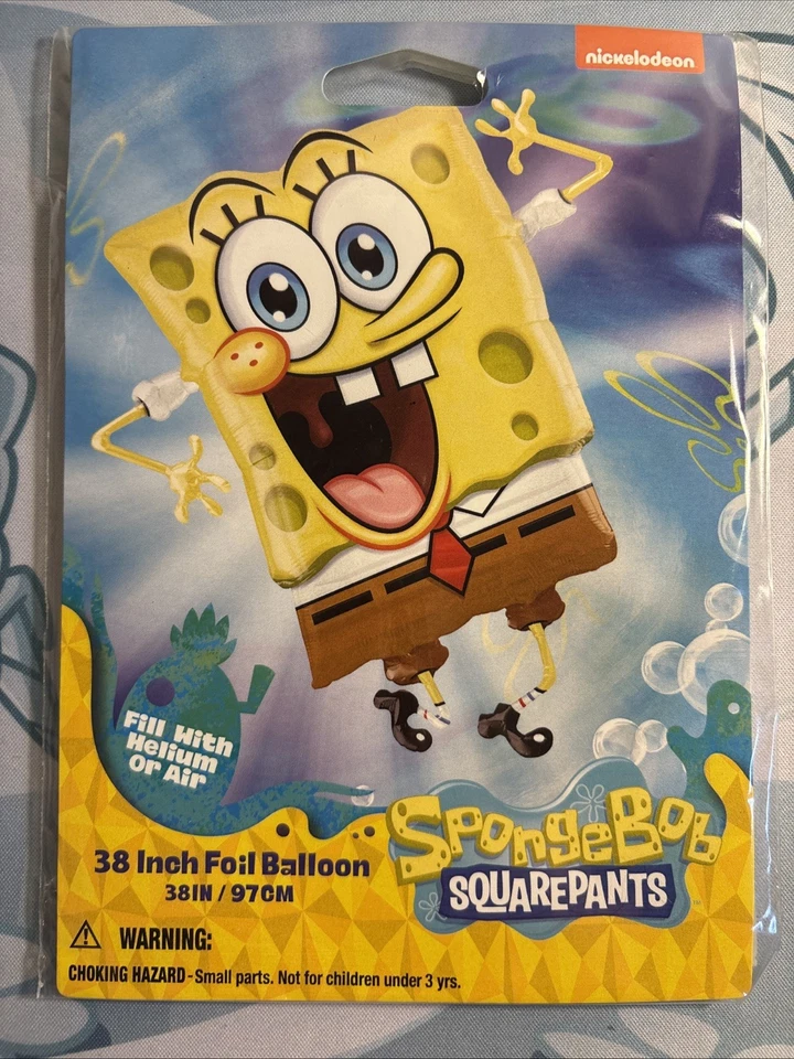 SpongeBob Party Decoration Tablecloth Plates Banner Foil Balloons Supply - Image 3 of 4