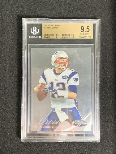 2012 Panini Certified Tom Brady Silver Foil NE Patriots BGS 9.5 Cross To PSA 10