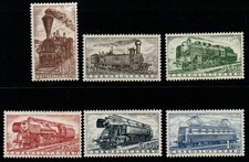 CZECHOSLOVAKIA SG946/51 1956 RAILWAY LOCOMOTIVES MNH