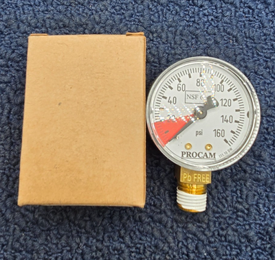 #ad Procam 111.10DW 0 to 150 PSI 2quot; Dial Certified Pressure Gauge $31.24