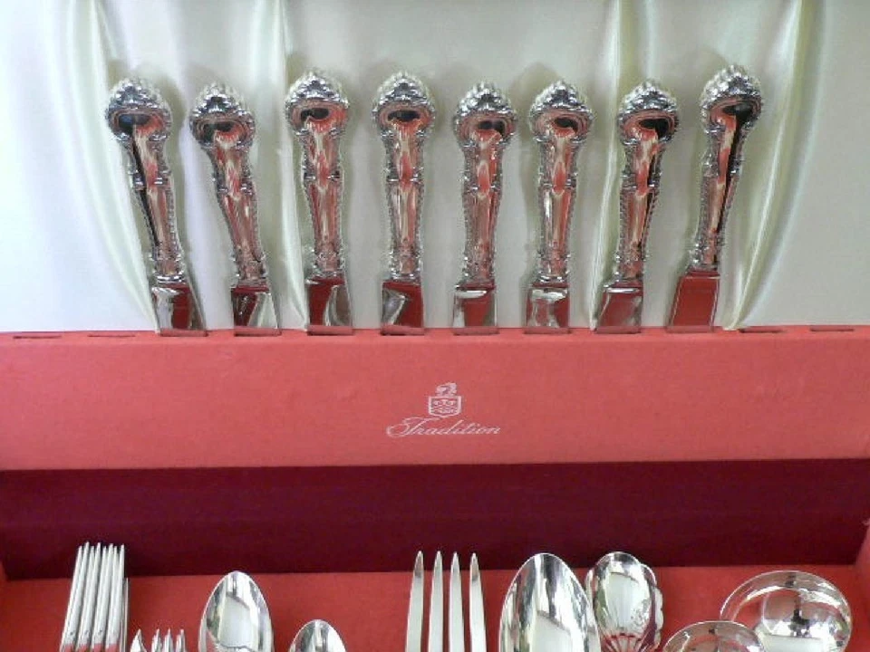 JUEGO DE CUBIERTOS GORHAM INGLÉS GADROON ESTERLINA Foto 2 de 4