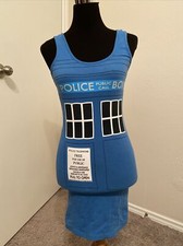 Doctor Who. Halloween. TARDIS. Police Call Box Dress. Blue. Small. David Tennant