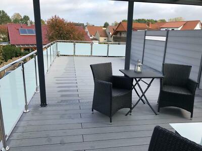 GNL Glas Balkongeländer Edelstahl  mit Glas Balkon Geländer  poliert Rostfrei