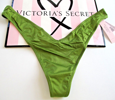 VICTORIA'S SECRET VERY SEXY Strappy Back High Leg Thong Panty VS Green S M L XL