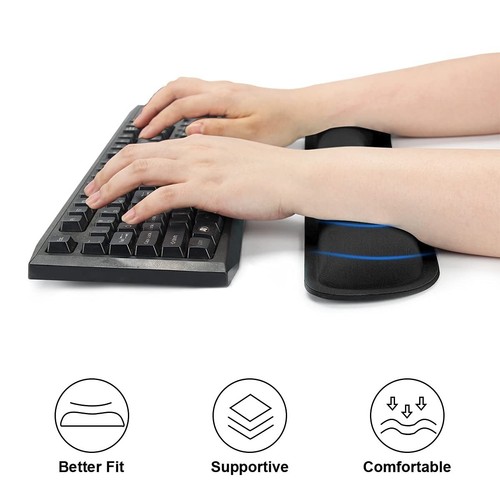 Repose-poignet pour clavier base en caoutchouc antidérapant et design ergonom... - Photo 2/7