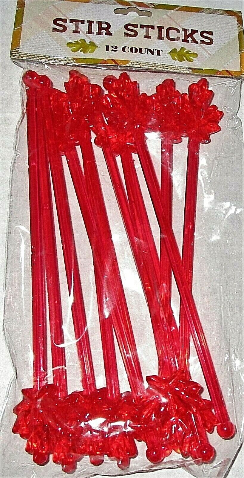 Stir Stick Plastic Stir Sticks, 5, Red/White, Case Of 10,000