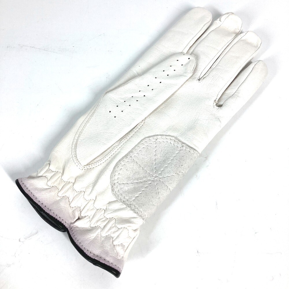 GUCCI For left hand Golf Gloves Sports gloves Leather White