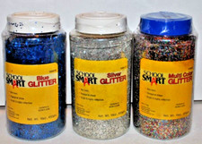 3 bottle of 16oz glitter blue, silver, muti color