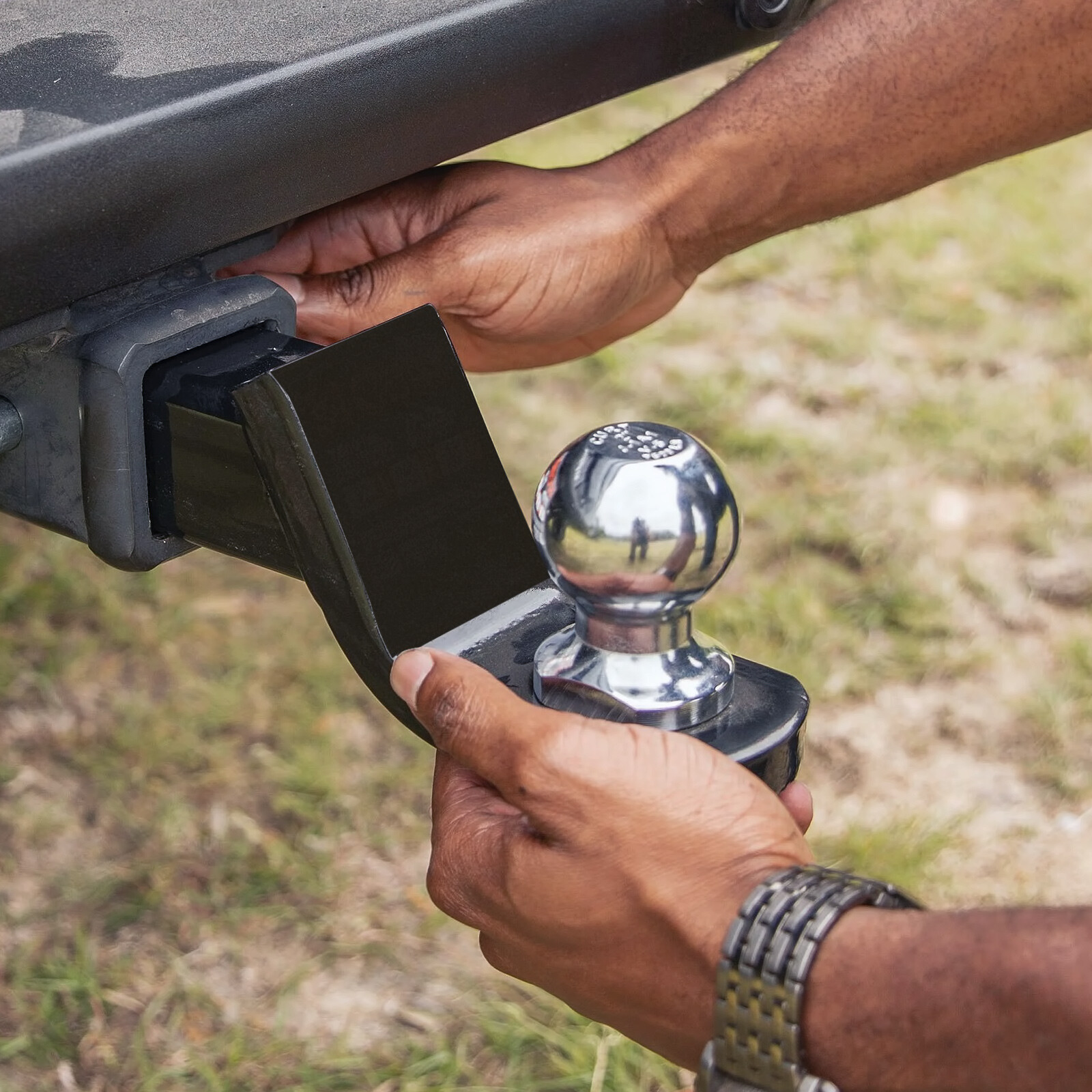 Trailer Hitch Ball Mount,6" Drop to 4" Rise, 2" Receiver Class 3, 12.25