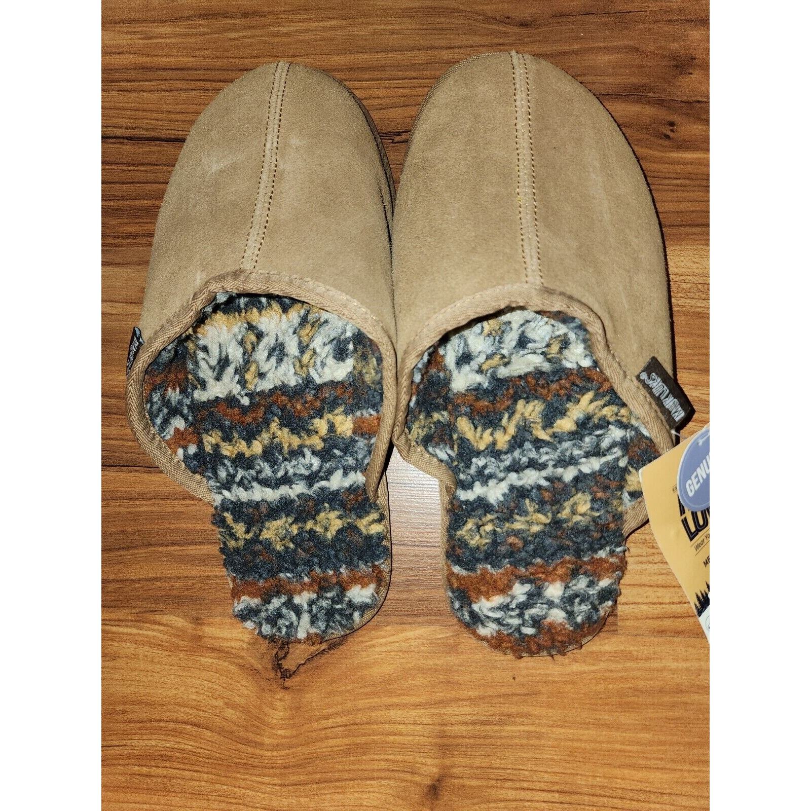 SAOLA Muk Luk ciabatte uomo taglia 10 marrone scamosciato suola antiscivolo