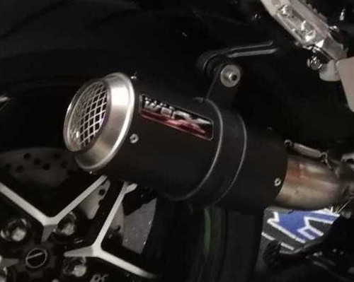 Kawasaki H2SX 2018+ 60mm Ceramic Black Titan Mesh WERX GP Exhaust UK Made Race