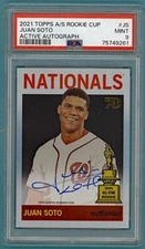 2021 Topps Finest Juan Soto All Star Rookie Cup Active Auto #JS PSA 9! POP 1!