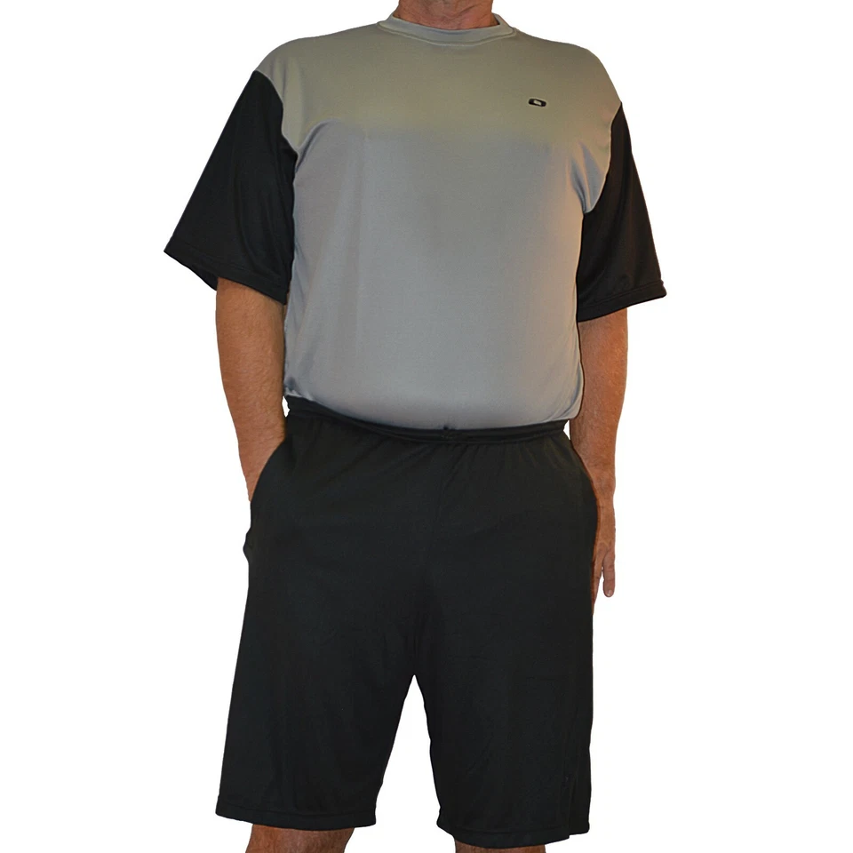 Pantalones Cortos Atléticos Grandes y Altos Ropa Activa-Azul Marino Sólido, Negro, Gris o Borgoña! Foto 4 de 4