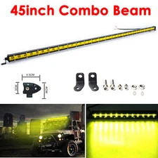 Yellow Slim 7 13 20 25 32 38 45 50 inch Off-road LED Work Light Bar Fog Driving