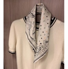 New Spring Boutique High Quality 100 Mulberry Twill Silk Rein Print Scarf 20  