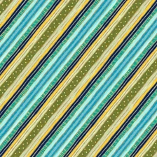 Quilting Treasures - Mediterranea - Diagonal Stripe - Multi, Fabric by the Yard