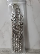Shower Curtian Hooks Chrome 12 Pieces Clip Hook Silver Beads Lot Set NEW