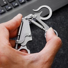 EDC Keychain Knife  Cool 2-in-1 Folding Blade with Dual-Barrel Design for Daily