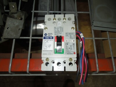Allen Bradley 140U-H6C3-C60 60A 3P 600Y/347VAC 250VDC Circuit Breaker Auxiliary
