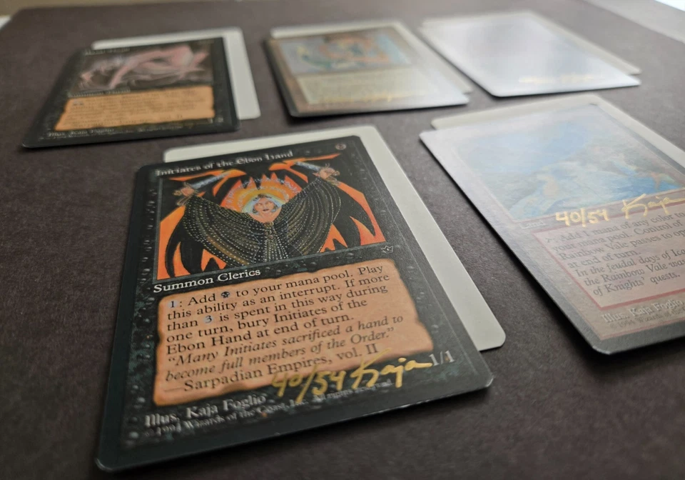 SIGNED MtG Magic Kaja Foglio Artist Proof _5x Fallen Empires _ Rainbow Vale #12! - Image 3 of 4