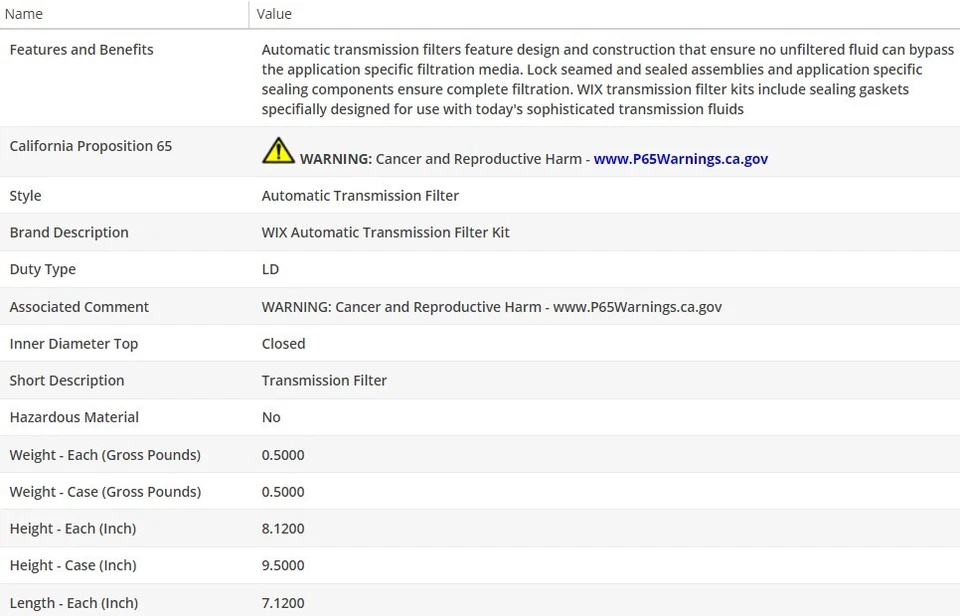 Filtro de aceite tipo OEM WIX para Chevrolet C2500 1988-1993 V8-6,2 L Foto 3 de 4