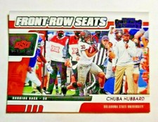 2021 Panini Contenders Draft Picks Chuba Hubbard Front Row Seats Purple RC #38