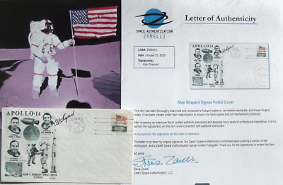 Alan Shepard Apollo 14 Commander Signed Autograph Moonwalker Mercury Astronaut .