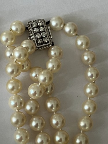 Collier Vintage 2 Rangs De Perles Dorées - Fermoir Fantaisie, Occasion | Bijou Perles Dorées Années 70