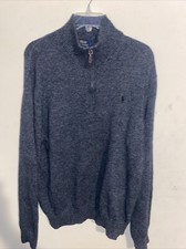 Polo Ralph Lauren Pullover Men's Xl Grey 1/4 zip Sweater