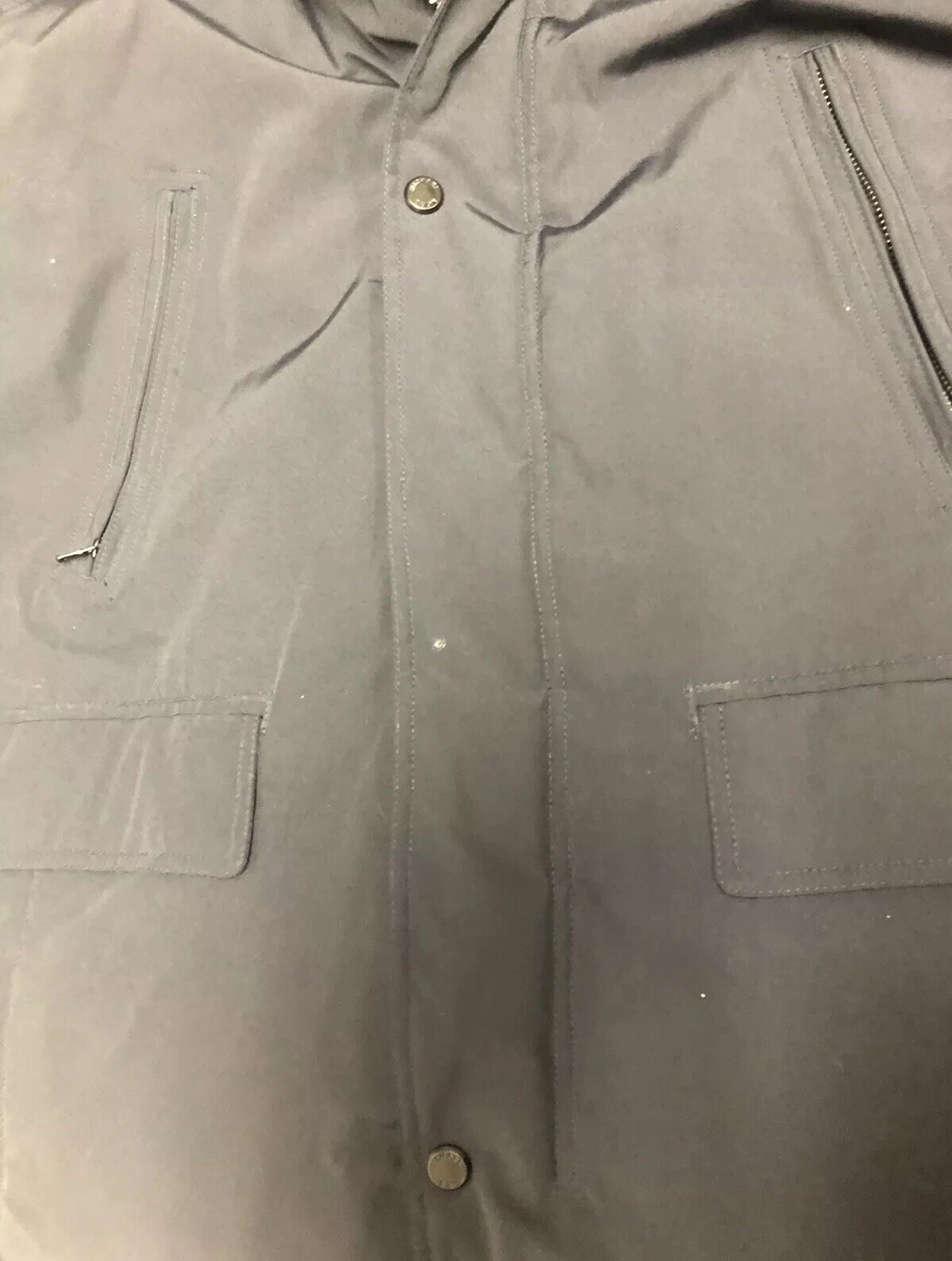 Michael Kors V6803 Cappotto Parka Uomo con Cappuccio Bavaglino Snorkel Navy Taglia Large