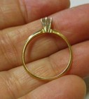 14K Yellow Gold 1/4 CTW Diamond Solitaire Engagement Ring Size 8.75 R20 — photo 6