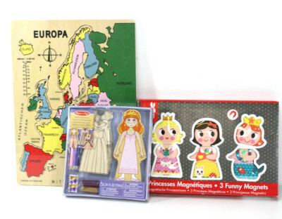 MELISSA & DOUG JANOD Small foot Spiel-SET Kinderpuzzle Magnet Holz ~vv 14 2922