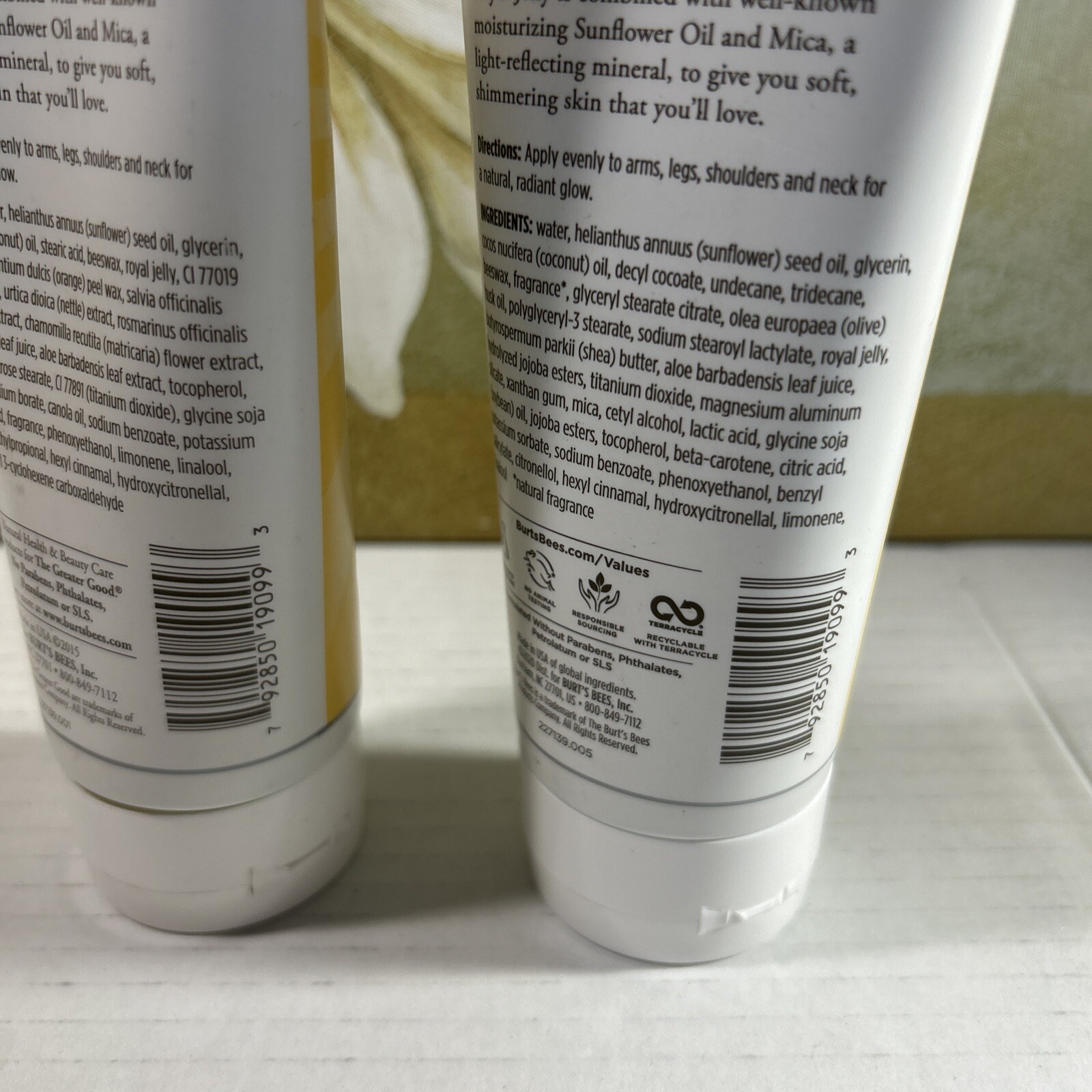 Burt's Bees Radiance Body Lotion with Royal Jelly 6 oz  2 Pc.