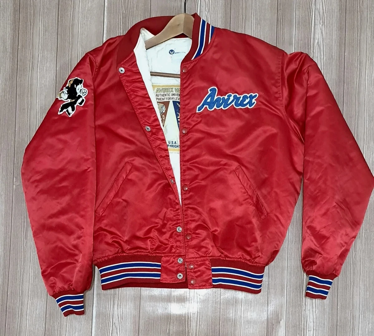 Vintage Avirex Varsity U.S.A memberships Chicago 1990 | eBay