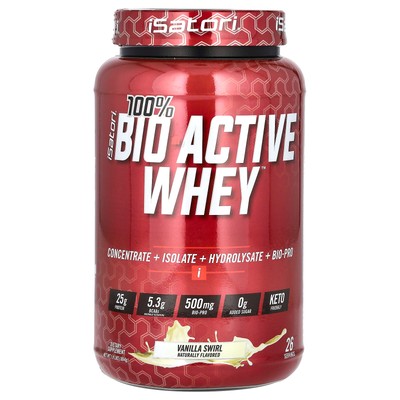 100% Bio Active Whey, Vanilla Swirl , 1.9 lbs (864 g)