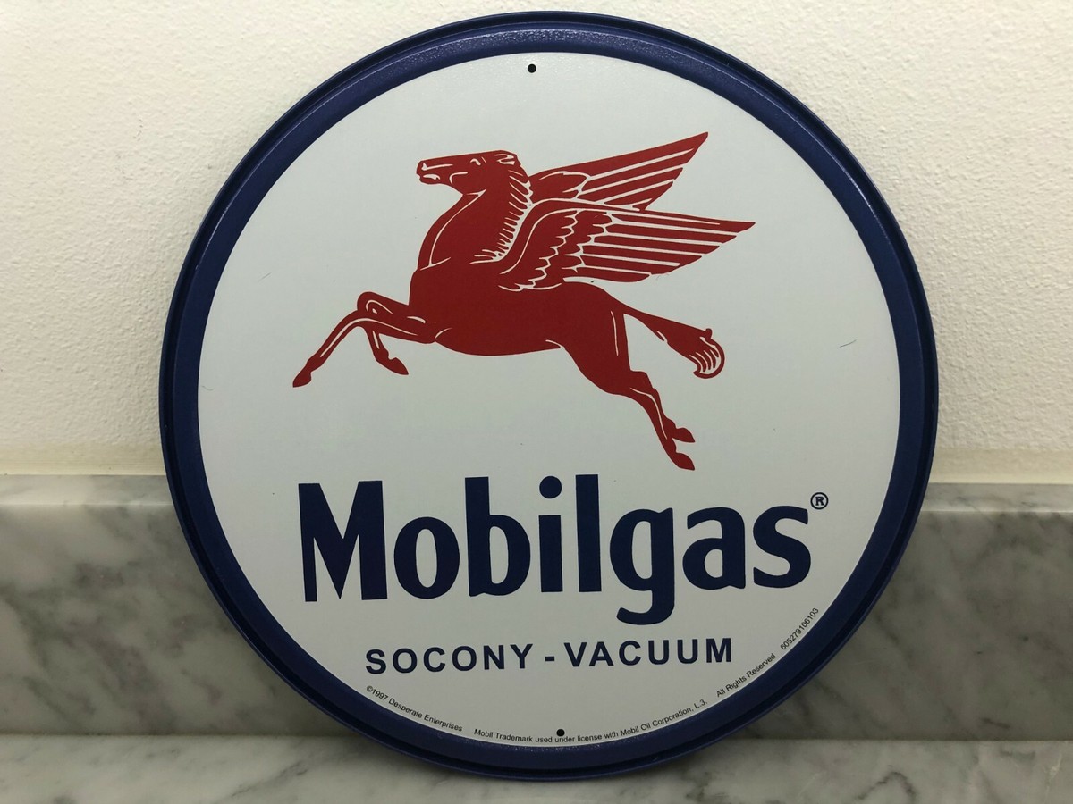 MOBILGAS SOCONY-VACUUM RED PEGASUS MOBIL GAS STATION 11 3/4