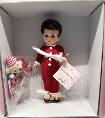NRFB Madame Alexander Waiting Up For Santa Boy 8  Doll w/ Accessories+ tag#37090