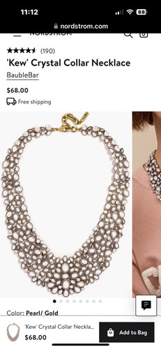 Kew Crystal Collar Necklace Baublebar - Picture 2 of 2